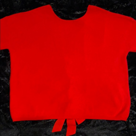 Maison Jules Ribbed Lace-Up Sweater. L - Picture 3 of 10